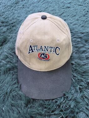 Vintage HeadShot Atlantic City New Jersey Herringbone Strapback Baseball Cap Hat